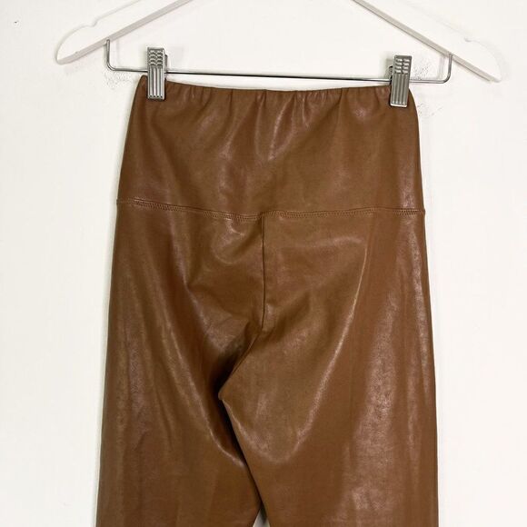 Aritzia Wilfred Free Daria Tan Faux Leather Leggings - Picture 6 of 9